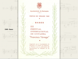 III edición del Certamen Internacional de Guitarra “Francisco Tárrega” de Benicàssim